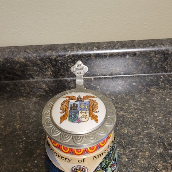 Anheuser-Busch Budweiser Stein Santa Maria Discover America - Picture 6 of 8